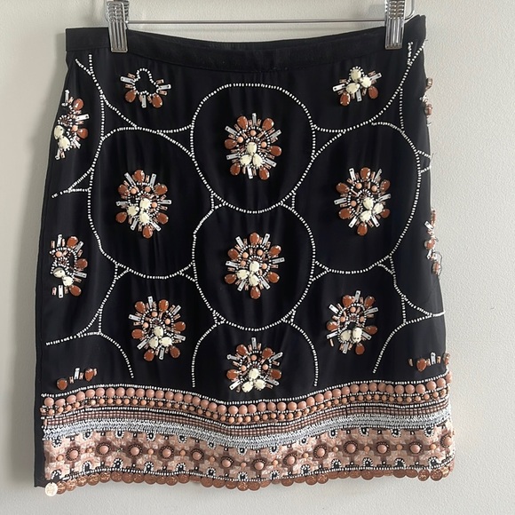 H&M Jeweled & Embroidered Black Skirt - Picture 2 of 9